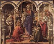 LIPPI, Fra Filippo Adoration of the Child with Saints g oil painting on canvas